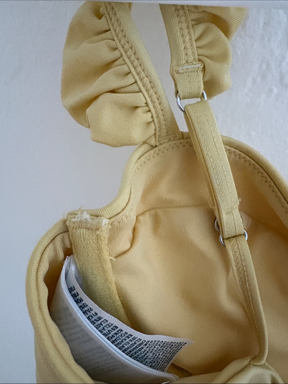 H&M Yellow Ruffle Strap Underwire Bikini Top - Picture 5 of 6